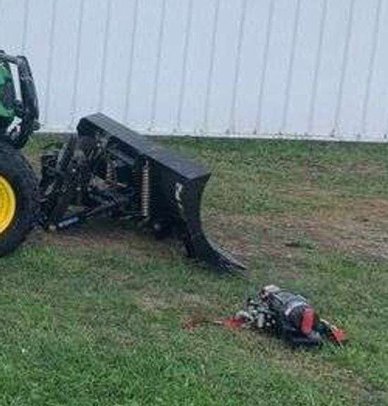 Snow plow & winch for a Gator W. Yoder Auction