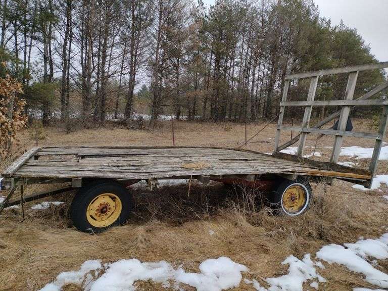 Hay Wagon W/ Case Running Gear W. Yoder Auction