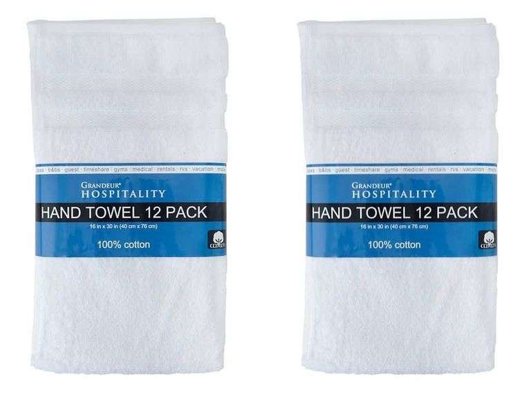 (2) GRANDEUR HOSPITALITY, BATH TOWEL 12PACK Yorkton Auction Centre