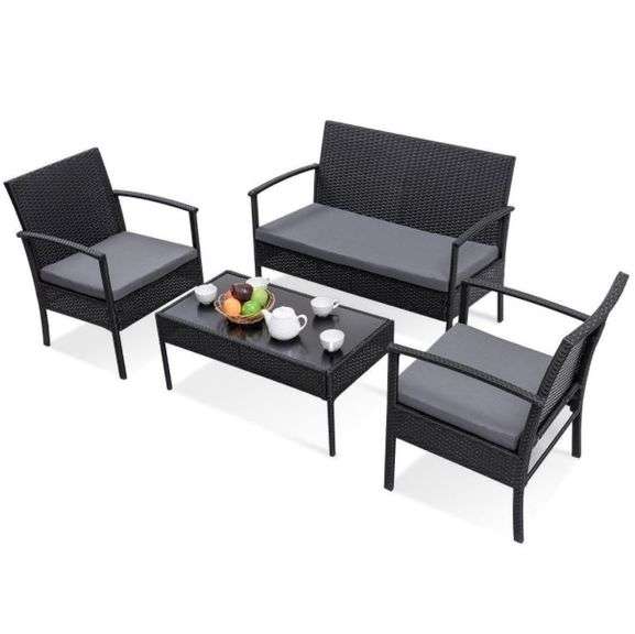 4 PC PATIO FURNITURE SET MISSING WICKERS Yorkton Auction Centre