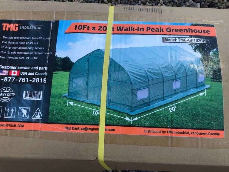 10’ X 20’ WalkIn Peak Greenhouse Yorkton Auction Centre