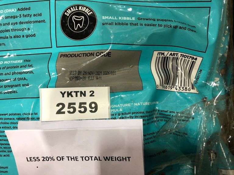 KIRKLAND SIGNATURE NATURE'S DOMAIN PUPPY FORMULA CHICKEN & PEA DOG FOOD