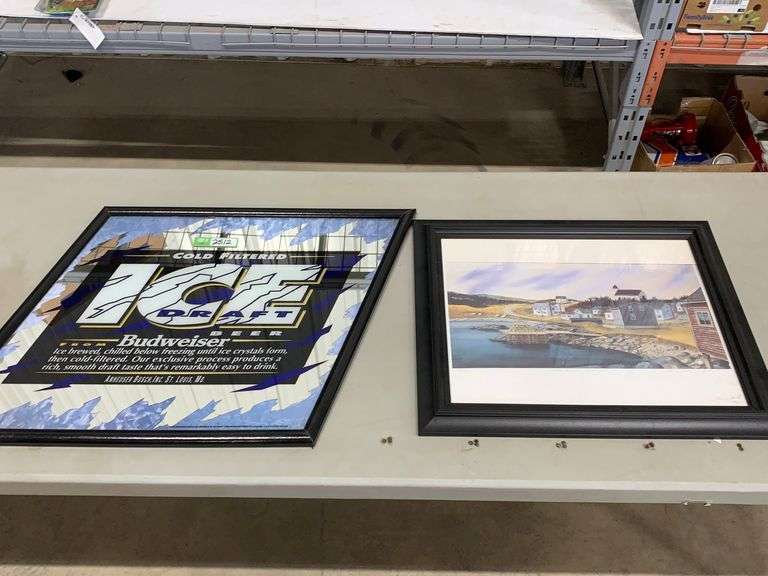 Budweiser Beer / Landscape Print Yorkton Auction Centre