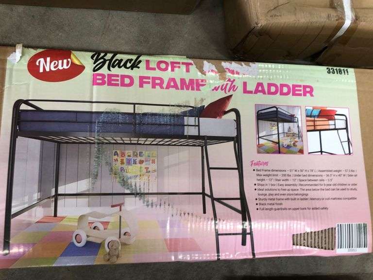 Loft Bunk Bed Frame W/ Ladder Yorkton Auction Centre