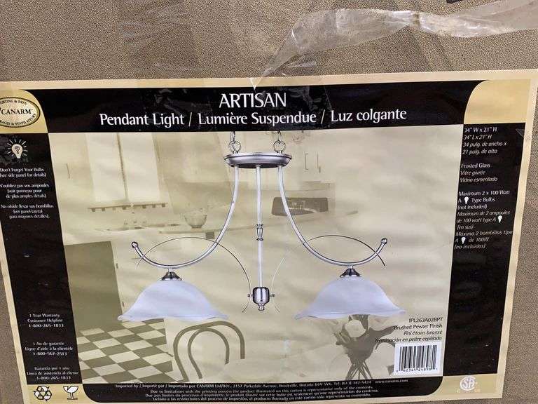 Hanging Light Fixture Yorkton Auction Centre