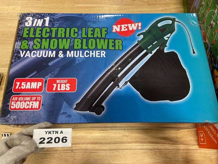 3IN1 ELECTRIC LEAF & SNOW BLOWER VACUUM & MULCHER Yorkton Auction Centre