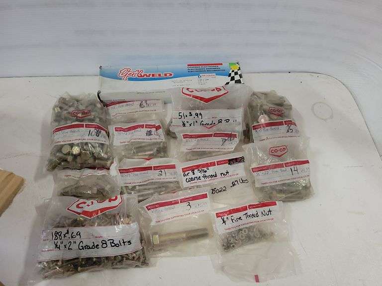 Box of Welding and Grade 8 Bolts Yorkton Auction Centre