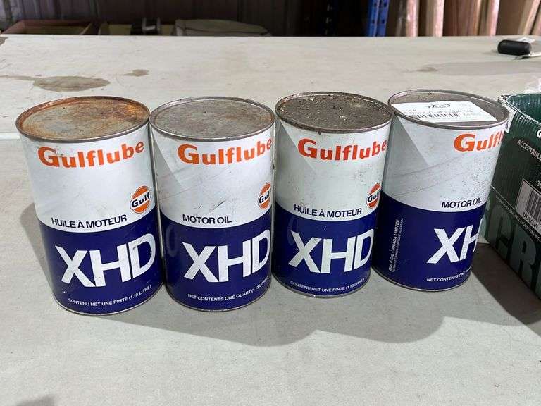 4 Cans Gulf Lube Oil Yorkton Auction Centre