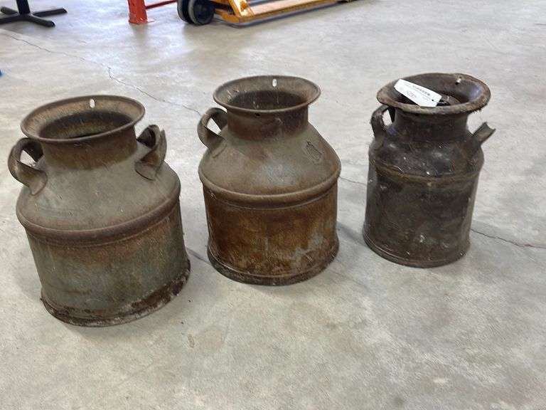 Lot of 3 Cream Cans Yorkton Auction Centre