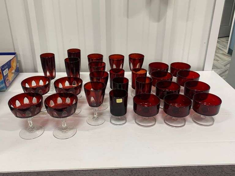 Ruby Red Glasses Yorkton Auction Centre