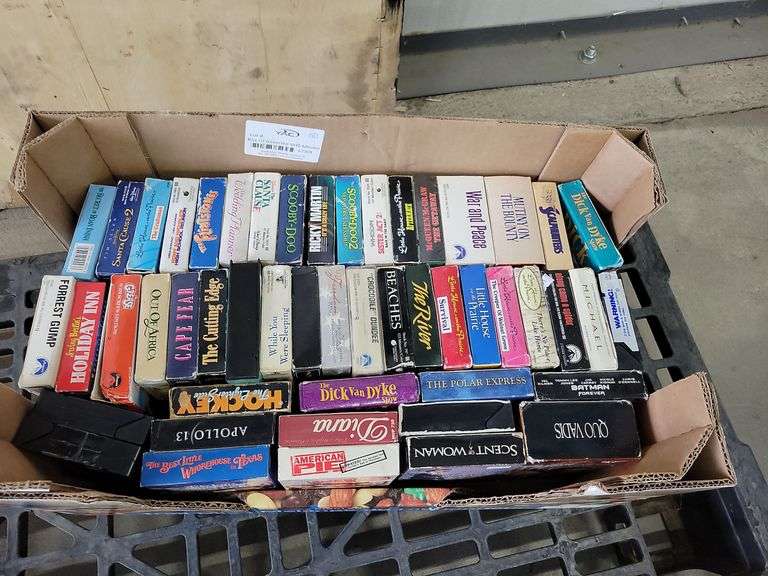 Box Of Assorted VHS Movies Yorkton Auction Centre