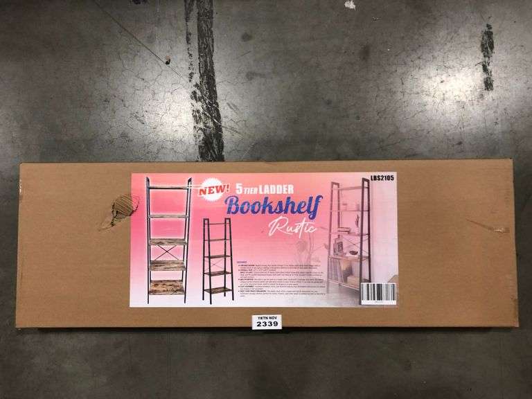 5 TIER LADDER BOOKSHELF RUSTIC Yorkton Auction Centre