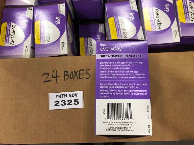 24 BOXES L'EGGS EVERYDAY SHEER TO WAIST PANTYHOSE SZ S Yorkton