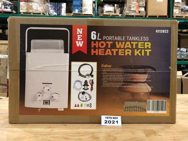 6L PORTABLE TANKLESS HOT WATER HEATER KIT Yorkton Auction Centre