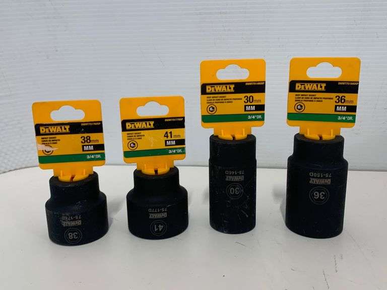 4 DeWalt Deep Sockets Yorkton Auction Centre