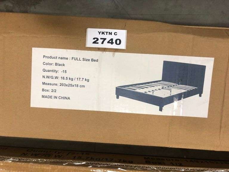 BONDED LEATHER DELUXE BED FRAME & HEADBOARD FULL SZ BED Yorkton Auction Centre