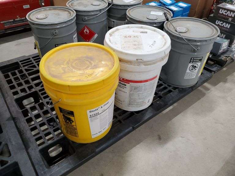 Pail of Wall Finish and Pail of Concrete Repair Yorkton Auction Centre