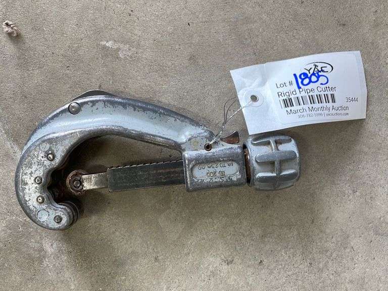 Rigid Pipe Cutter Yorkton Auction Centre