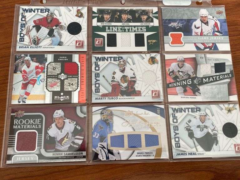 36 Card Lot of Game Used Jersey Cards Yorkton Auction Centre
