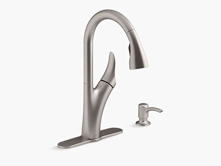KOHLER MALLECO TOUCHLESS PULLDOWN KITCHEN FAUCET WITH SOAP DISPENSER