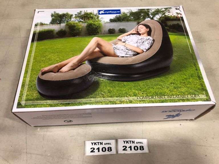 INFLATABLE SOFA CHAIR AND FOOTSTOOL Yorkton Auction Centre