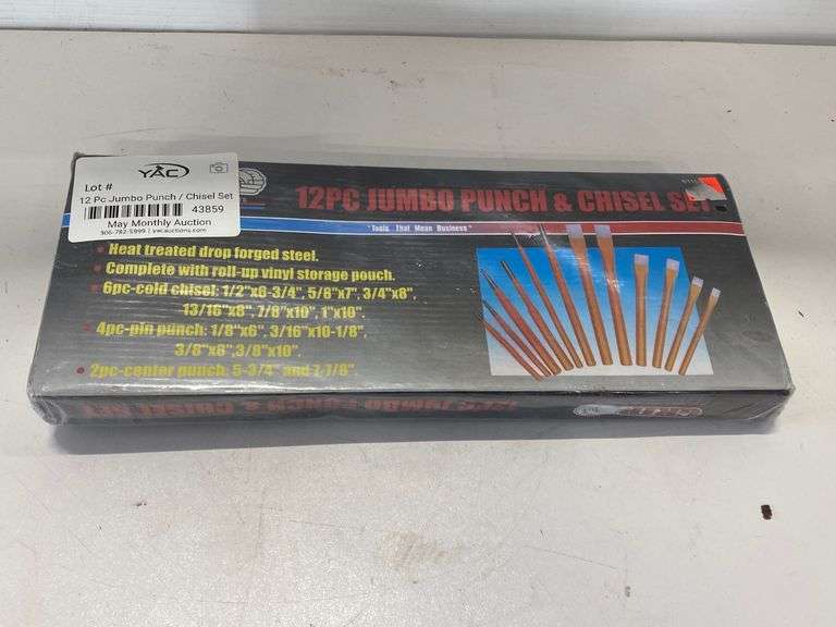 12 Pc Jumbo Punch / Chisel Set Yorkton Auction Centre