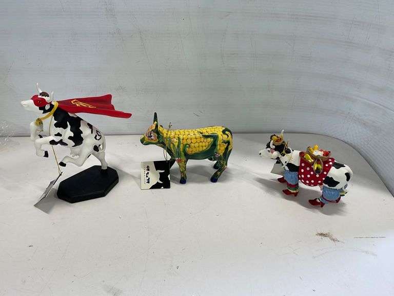 3 Painted Cow Parade Cows Yorkton Auction Centre