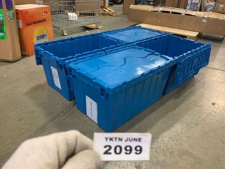 (4) STACKABLE SNAP LOCK BINS Yorkton Auction Centre