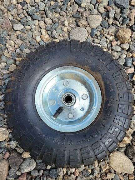 Ruota Pneumatica Fissa Di Carriola 2-pack 136 Kg 10x3,5" 254x89 Mm Per Piattaforme Di Trasporto - Foto 8