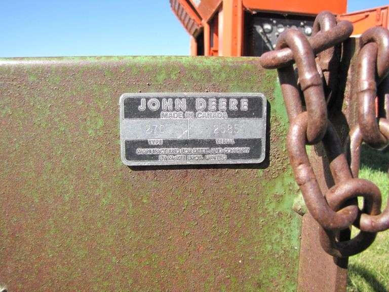John Deere snow blower Yorkton Auction Centre