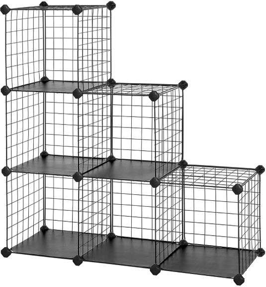 6 CUBE WIRE GRID STORAGE ORGANIZER SOLID BASE Yorkton Auction Centre