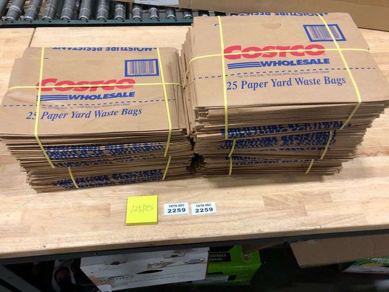 125PCS COSTCO WHOLESALE PAPER YARD WASTE BAGS Yorkton Auction Centre