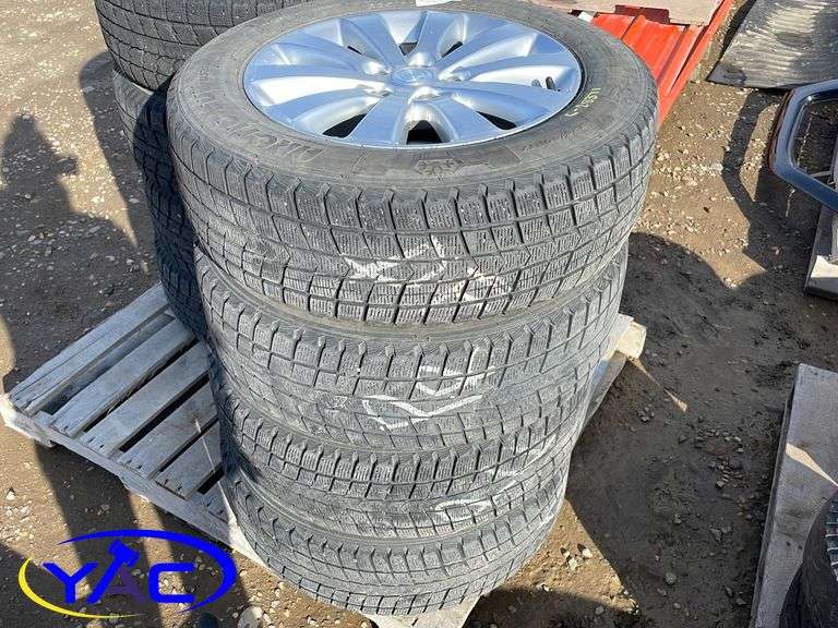 4 - 225/60R17 Winter Tires & Aluminum Rims - Yorkton Auction Centre