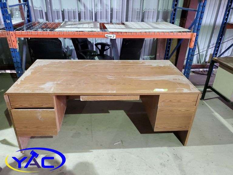 Wooden Office Desk Yorkton Auction Centre