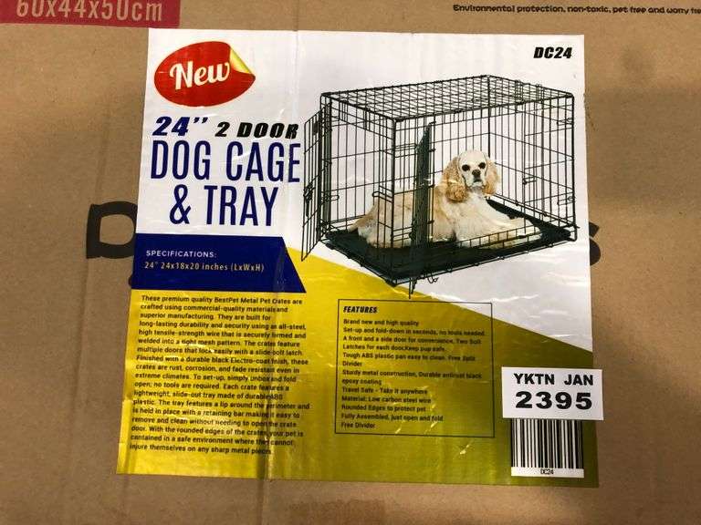 24 2DOOR DOG CAGE TRAY Yorkton Auction Centre 24-2door-dog-cage-tray-yorkton-auction-centre