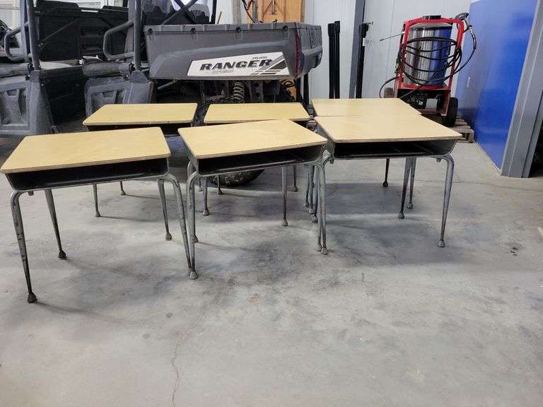 6 School Desks Yorkton Auction Centre