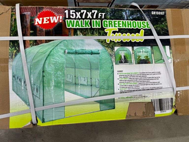 15' x 7' x 7' Wal In Tunnel Greenhouse Yorkton Auction Centre