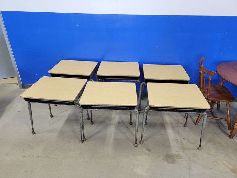 6 School Desks Yorkton Auction Centre