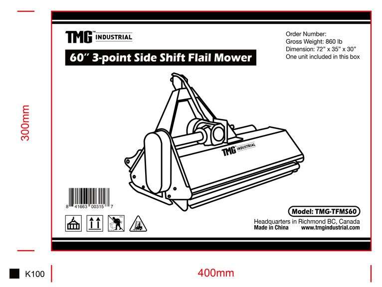 Flail Mower Side Shift 3PTO 60