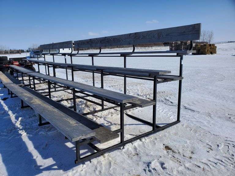 16' Metal Frame Wood Bleachers Yorkton Auction Centre
