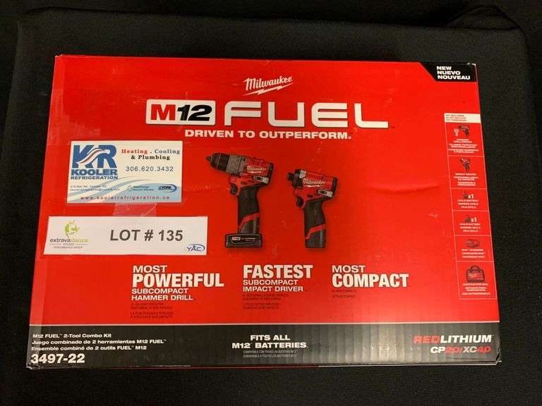 Millwaukee 2 Tool Combo Kit Donated by Kooler Refrigeration Yorkton