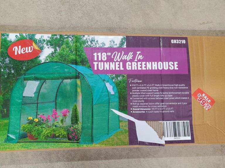 118" Walk In Tunnel Greenhouse Yorkton Auction Centre