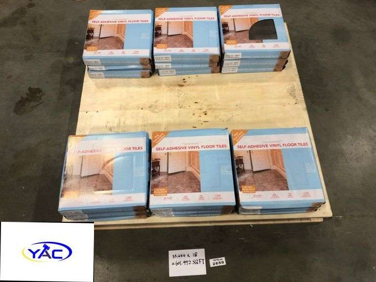 601.992 SQ FT TILE COLLECTION ADHESIVE VINYL FLOOR TILES Yorkton