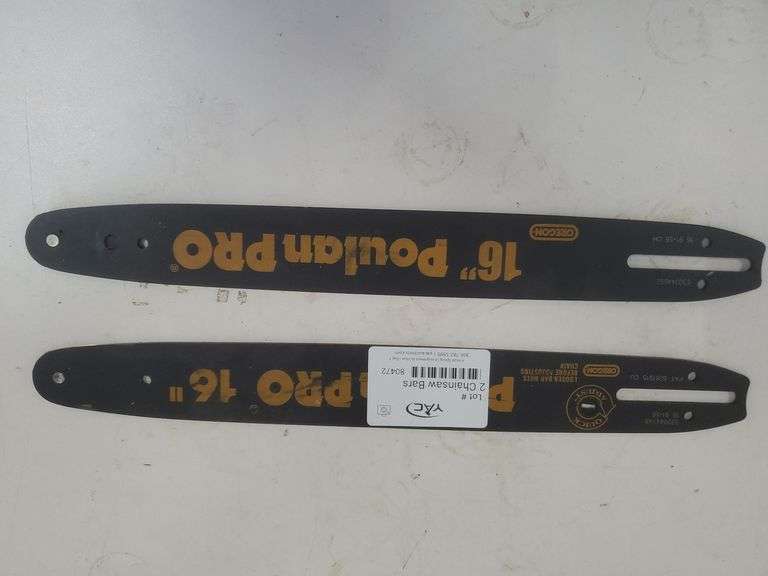 2 Chainsaw Bars Yorkton Auction Centre