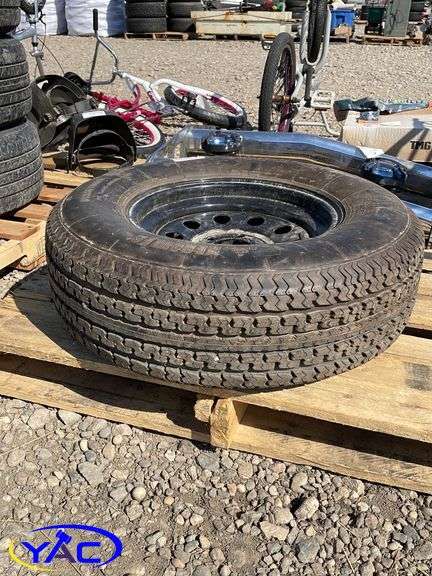 225 75 R15 Trailer Tire and Rim - Yorkton Auction Centre