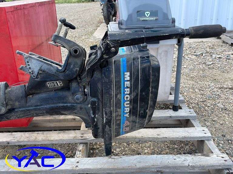 Mercury 4.5hp Outboard Motor No Spark Yorkton Auction Centre