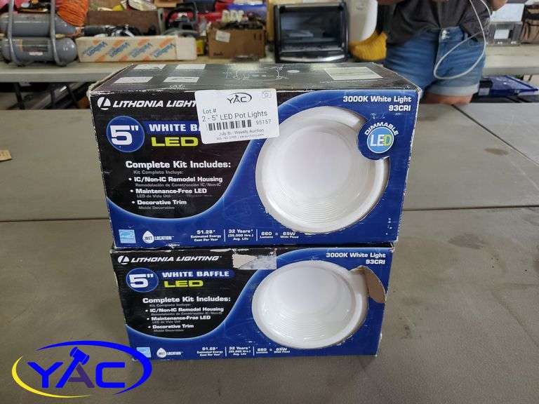 2 5" LED Pot Lights Yorkton Auction Centre