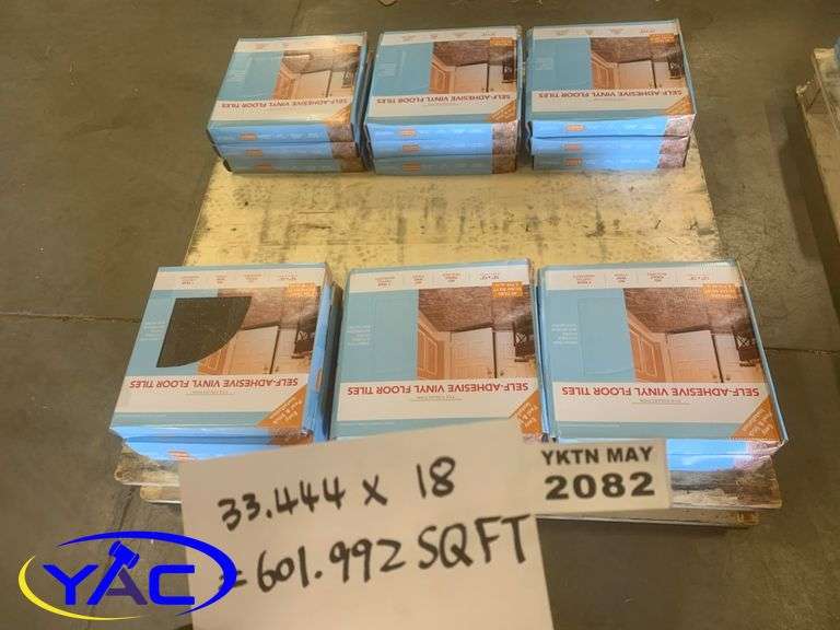 Approx. 33Sq. Ft SELF ADHESIVE VINYL FLOOR TILES Yorkton Auction Centre