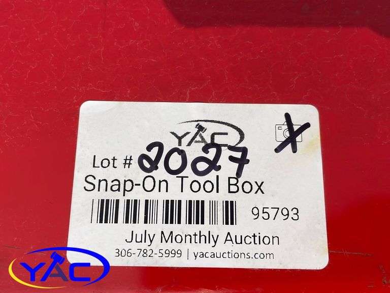SnapOn Tool Box Yorkton Auction Centre
