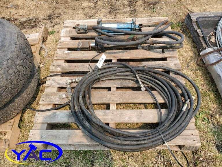 Pallet W/ Hydraulic Cylinders and Hoses Yorkton Auction Centre